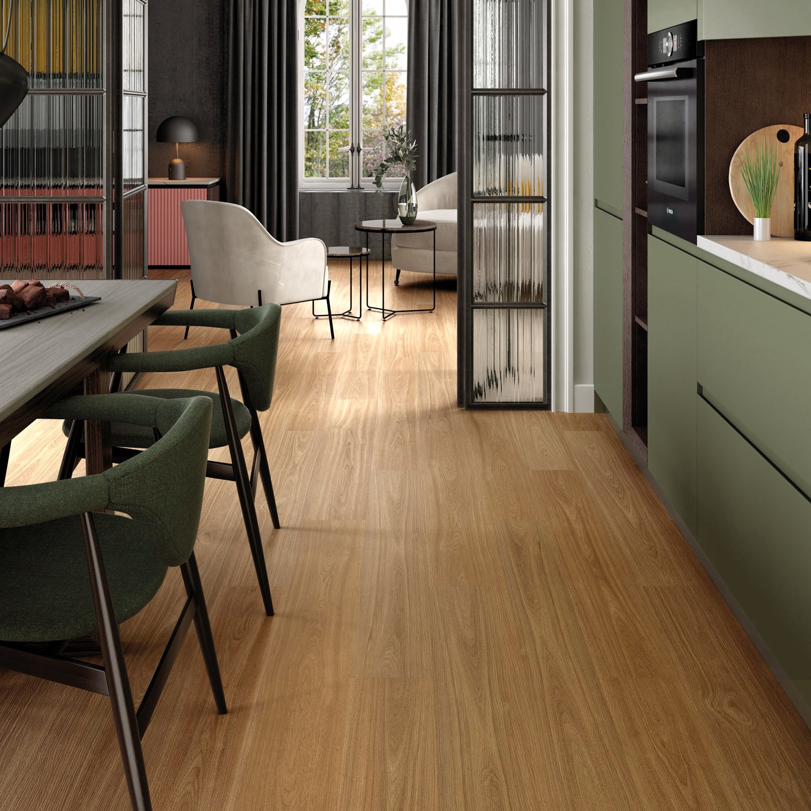 Piso Flotante Vinílico Click 5mm con manta incluida SPC Cerezo - Image 3