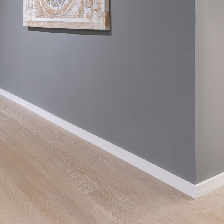 Zócalo Liso Eps Pvc Blanco 8cm X 14mm X 2.4m Antihumedad Blanco - Image 2