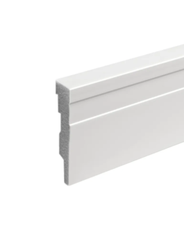 Zócalo Line Eps Pvc Blanco 7cm X 10mm X 2.4m Antihumedad Blanco