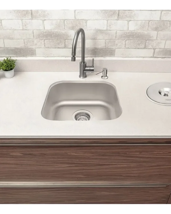 Bacha Cocina Tramontina 40 Pileta Bajo Mesada 40x34x17 Gris