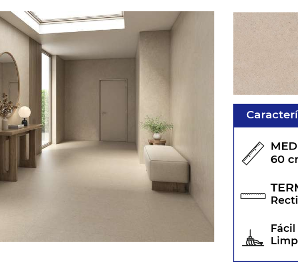 Porcelanato Rectificado Calcare sand 60×120 cm