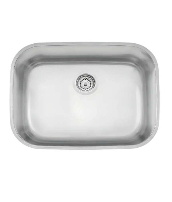BACHA PILETA TRAMONTINA RECTANGULAR INOX 48X34X18CM SATINADA ED ACERO INOXIDABLE PLATEADO