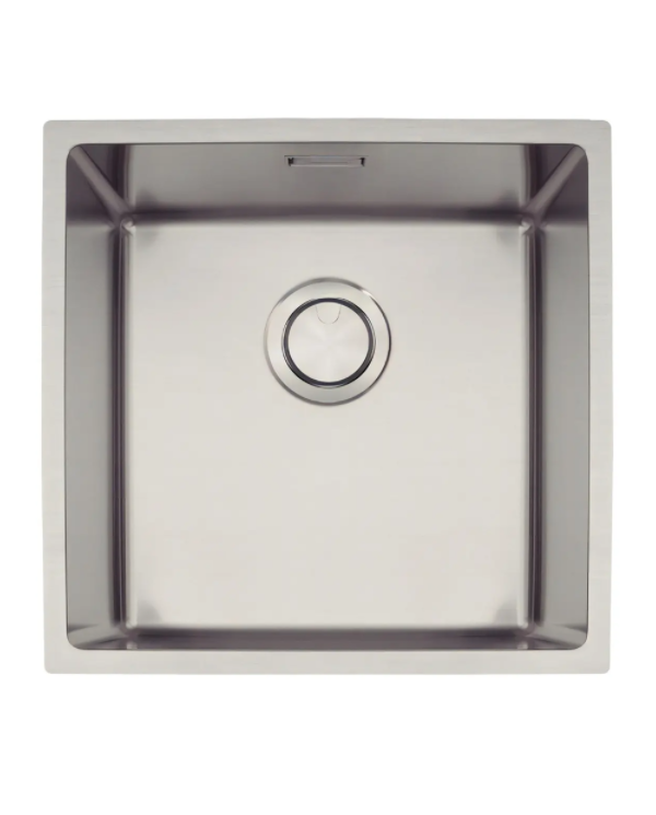 BACHA COCINA CUBA QUADRUM DE ACERO INOXIDABLE 40X40 TRAMONTINA GRIS