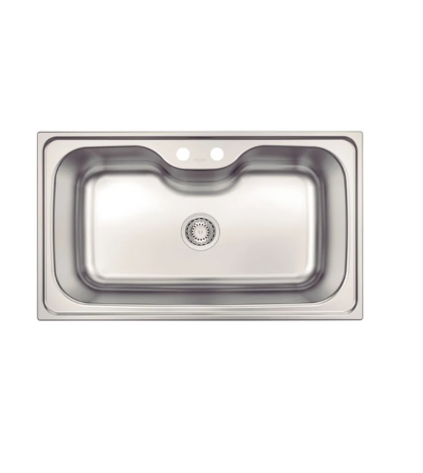 BACHA DE EMPOTRAR TRAMONTINA MORGANA 86X50 ACERO INOXIDABLE PLATEADO