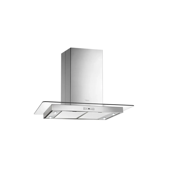 CAMPANA TEKA DG3 985 ISLA CON ALA DE CRISTAL EN 90 CM GRIS
