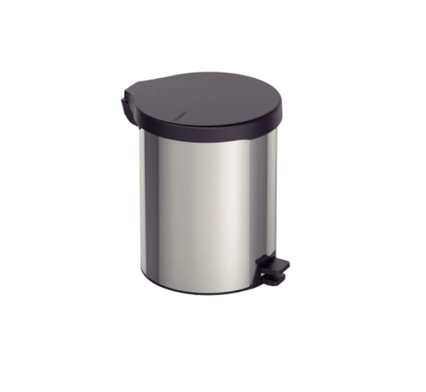 BASURERO CON PEDAL TRAMONTINA ACERO INOXIDABLE 12 L PULIDO GRIS