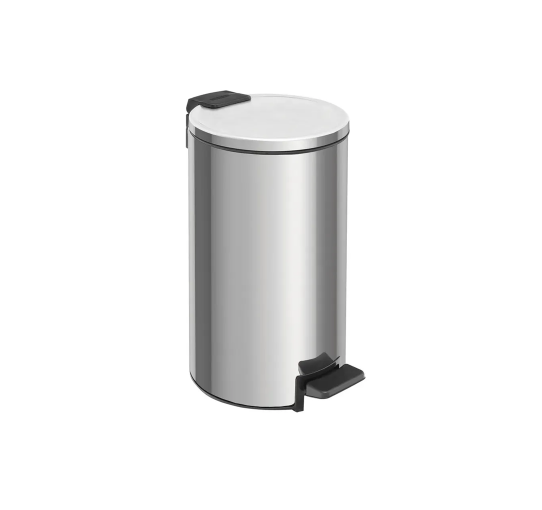 BASURERO TRAMONTINA ACERO INOXIDABLE 5L CIERRE LENTO PULIDA PLATEADO
