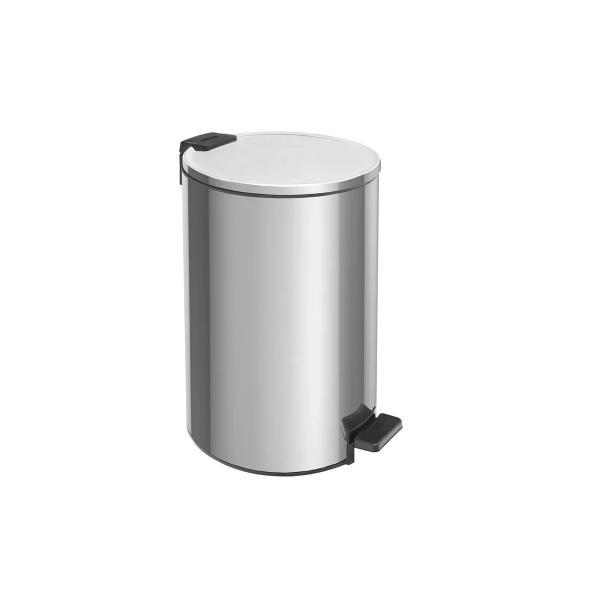 BASURERO CIERRE LENTO TRAMONTINA ACERO INOXIDABLE 20L PULIDA PLATEADO