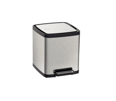 BASURERO CON PEDAL TRAMONTINA OCTOS EN ACERO INOXIDABLE 10 L PLATEADO