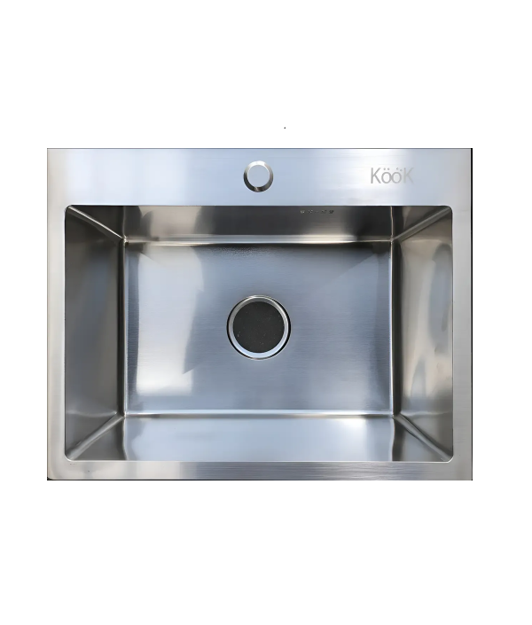 Bacha Pileta Cocina Sobreponer Kook Acero Inoxidable 55x43cm