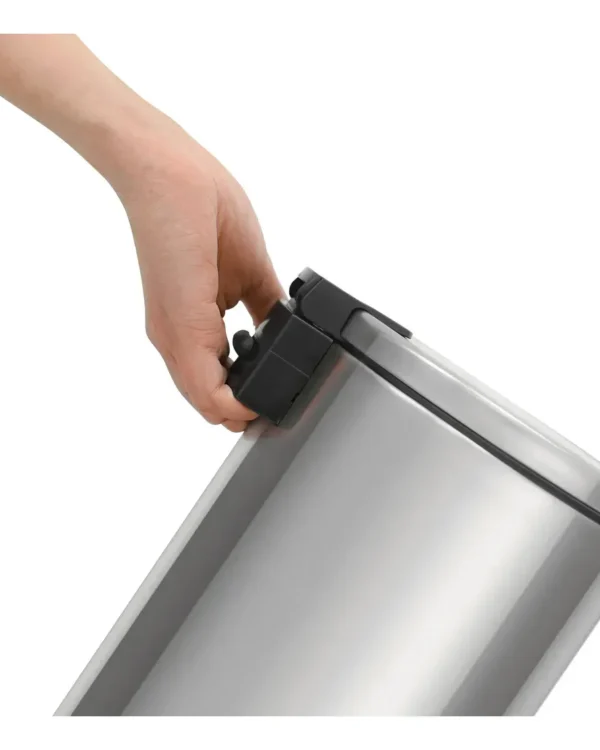 BASURERO CIERRE LENTO TRAMONTINA ACERO INOXIDABLE 12L PULIDA PLATEADO