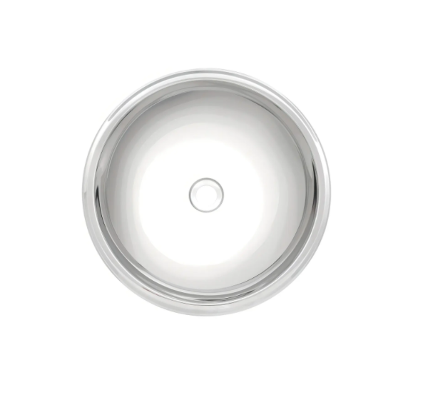Bacha Baño Redonda Inox 38 X 14 Cm Tramontina