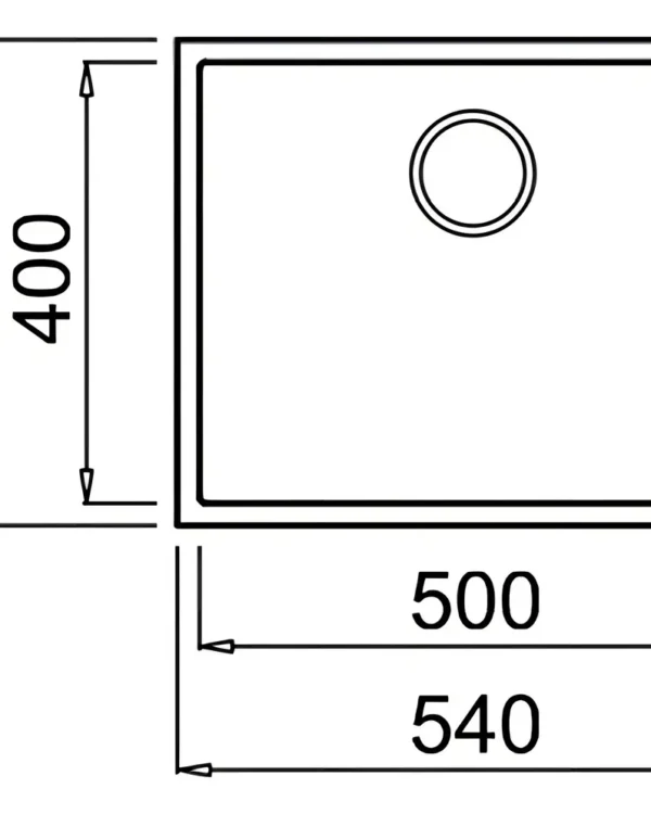 Bacha Pileta Cocina Teka Square 50.40 Tg Submontar